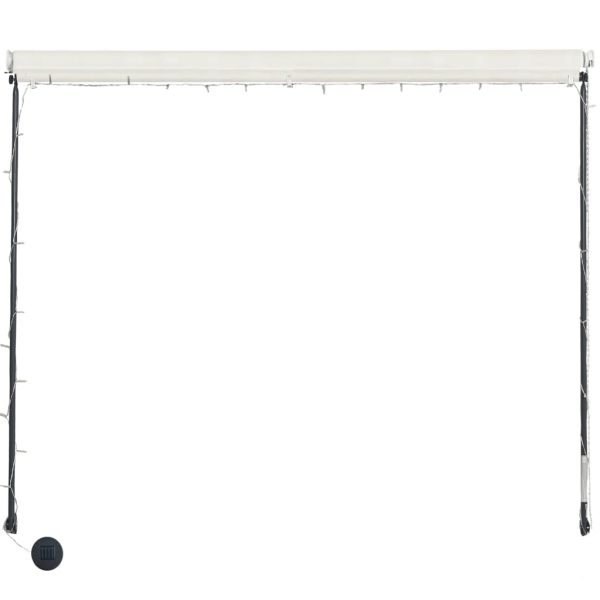 Tenda Da Sole Retrattile Con Led 350x150 Cm Crema - Image 5