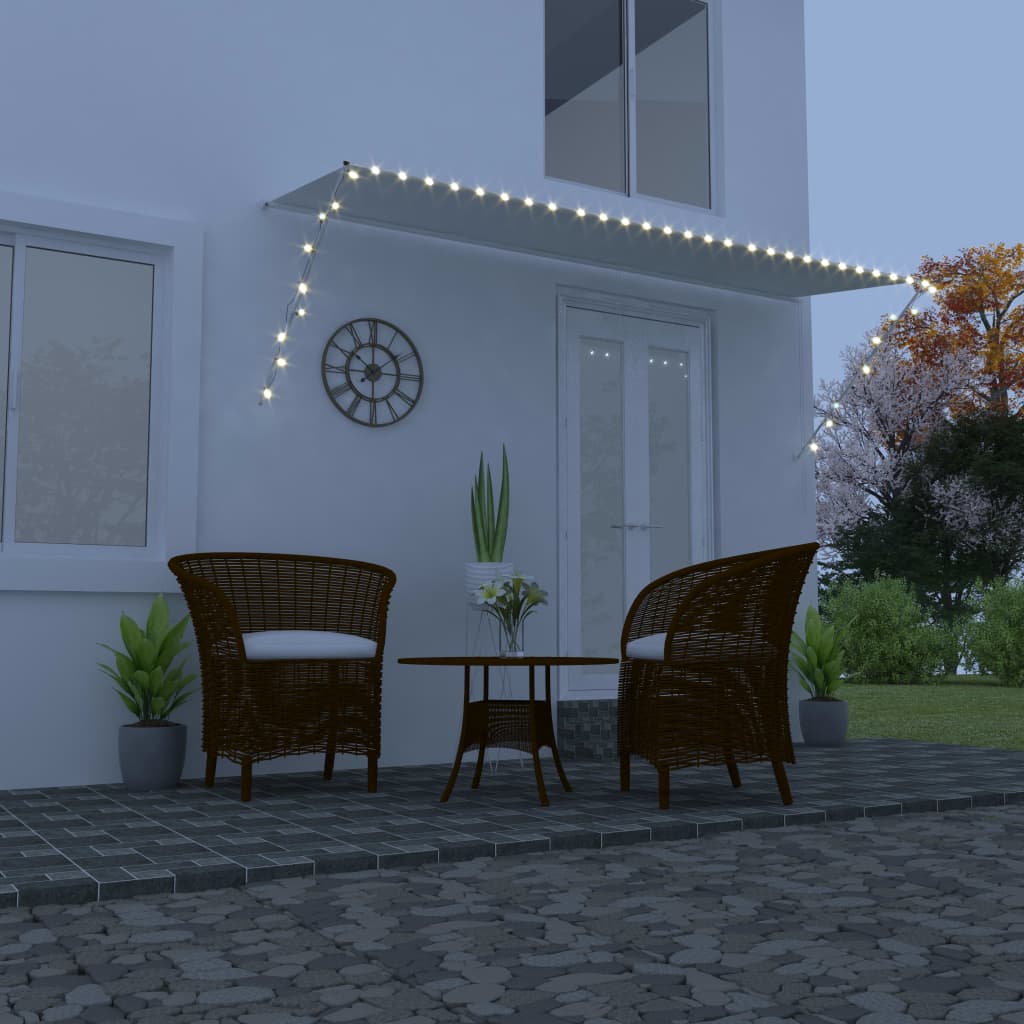 Tenda Da Sole Retrattile Con Led 400x150 Cm Crema