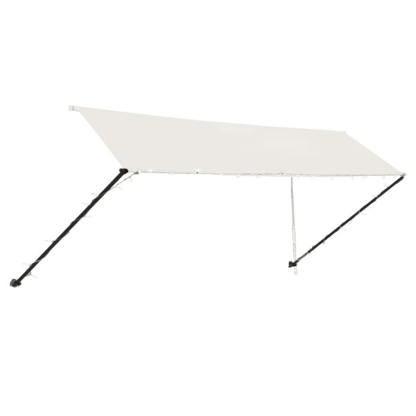 Tenda Da Sole Retrattile Con Led 400x150 Cm Crema - Image 4