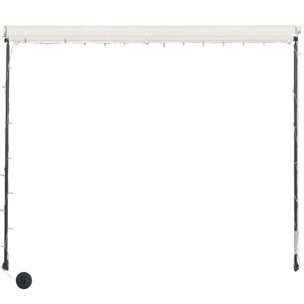 Tenda Da Sole Retrattile Con Led 400x150 Cm Crema - Image 5