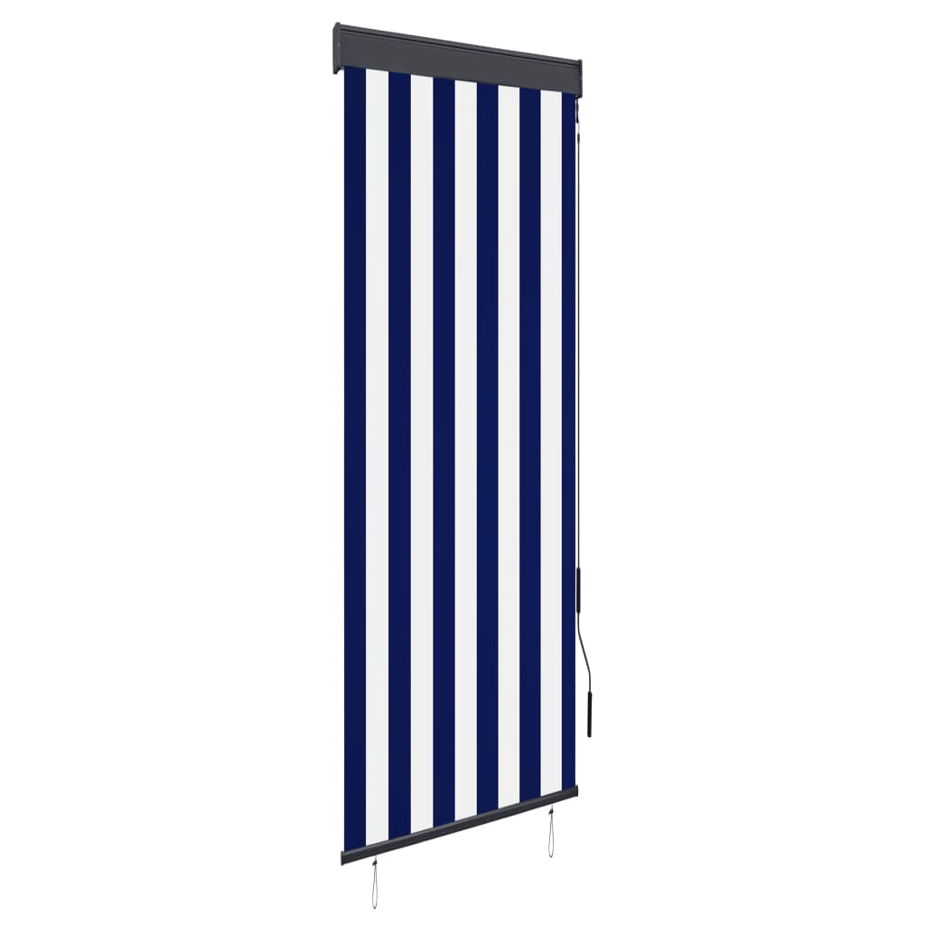 Tenda A Rullo Per Esterni 60x250 Cm Blu E Bianca
