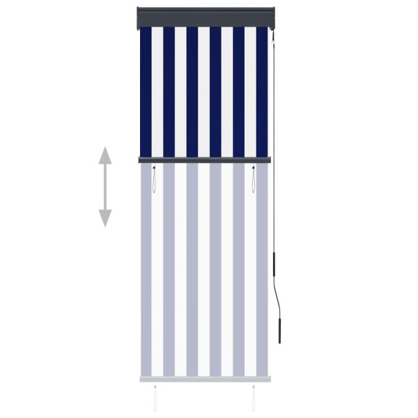 Tenda A Rullo Per Esterni 60x250 Cm Blu E Bianca - Image 4
