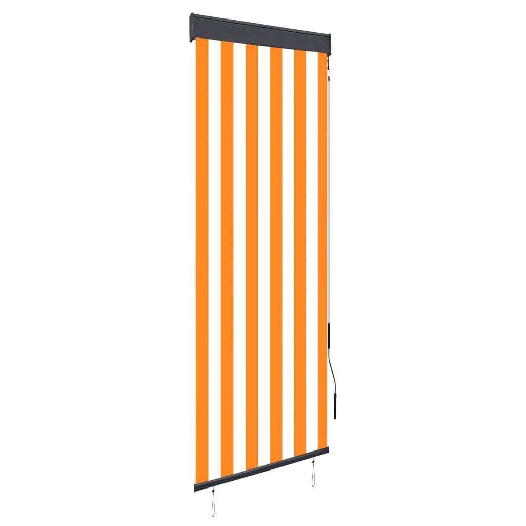 Tenda A Rullo Per Esterni 60x250 Cm Bianca E Arancione
