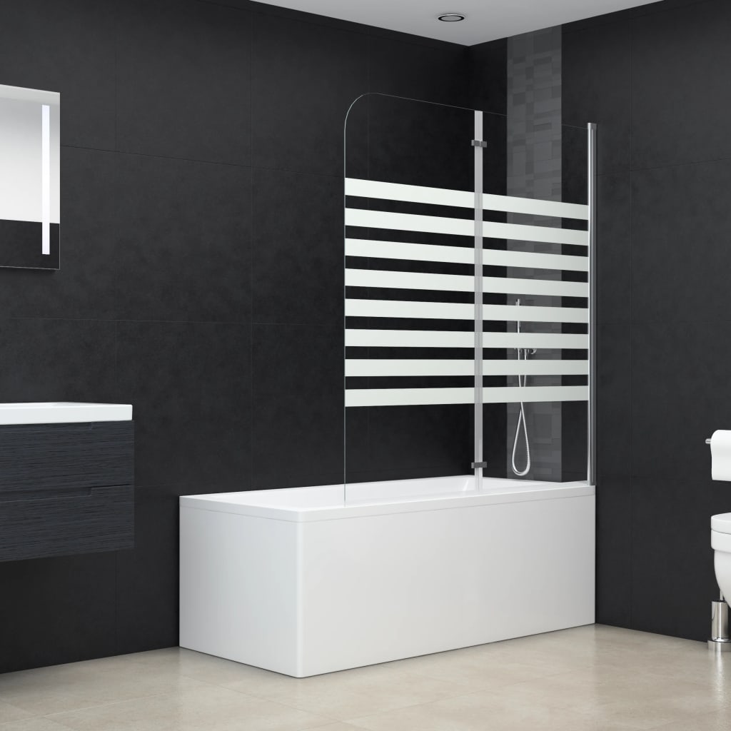Cabina Da Bagno 120x140 Cm In Vetro Temperato A Righe