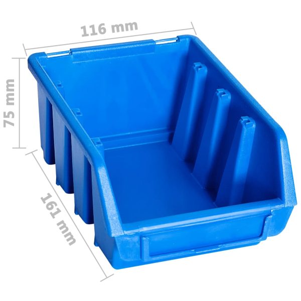 Contenitori Impilabili 20 Pz Blu In Plastica - Image 4
