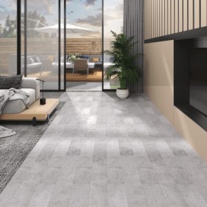 Listoni Pavimento Pvc 5,02 M² 2 Mm Autoadesivi Grigio Terra