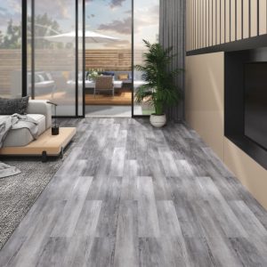 Listoni Pavimento In Pvc 5,02 M² 2 Mm Autoadesivi Legno Grigio