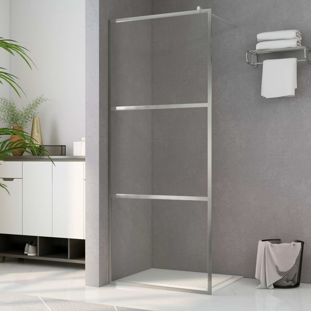 Parete Per Doccia WalK-In In Vetro Trasparente Esg 80x195 cm