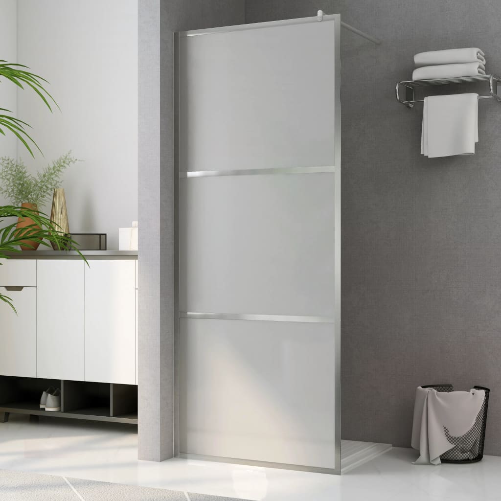 Parete Per Doccia WalK-In In Vetro Smerigliato Esg 100x195 cm