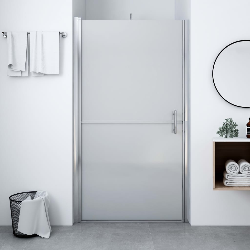Porta Per Doccia In Vetro Temperato Smerigliato 81x195 cm