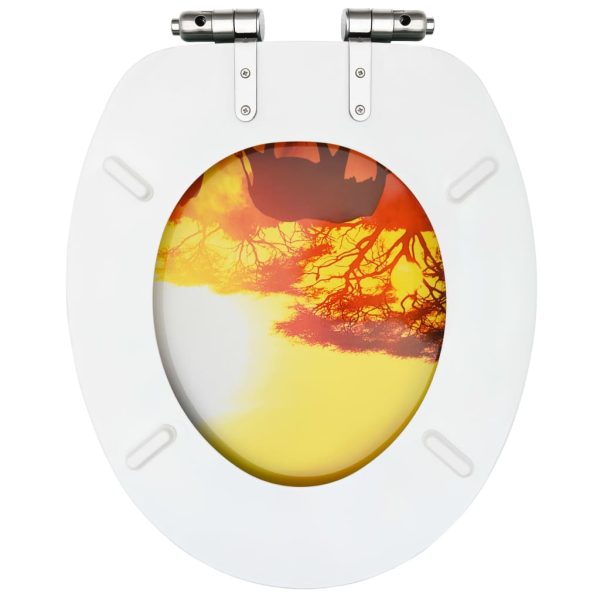 Tavoletta Wc Con Coperchio Chiusura Morbida Mdf Design Savana - Image 6