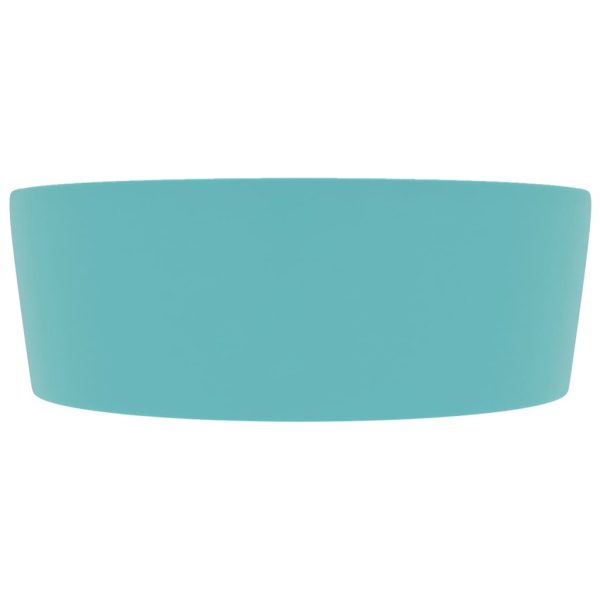 Lavandino Con Troppopieno Verde Chiaro Opaco 36x13 Cm Ceramica - Image 4
