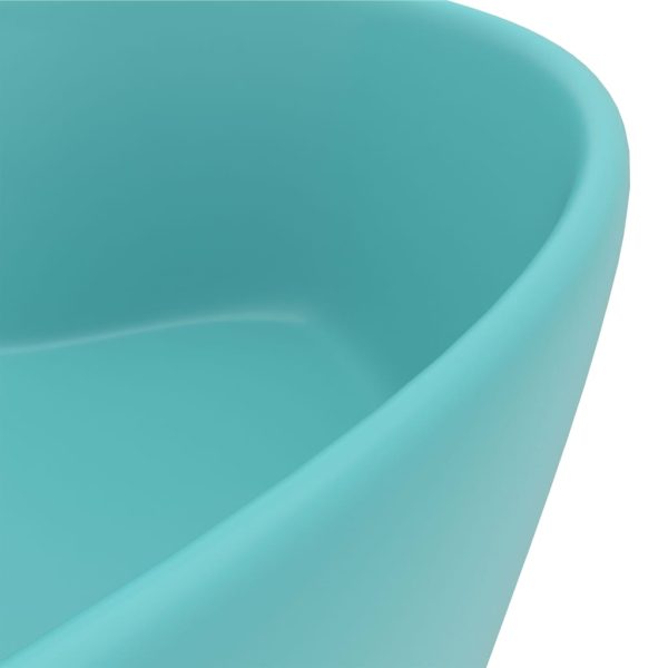 Lavandino Con Troppopieno Verde Chiaro Opaco 36x13 Cm Ceramica - Image 6