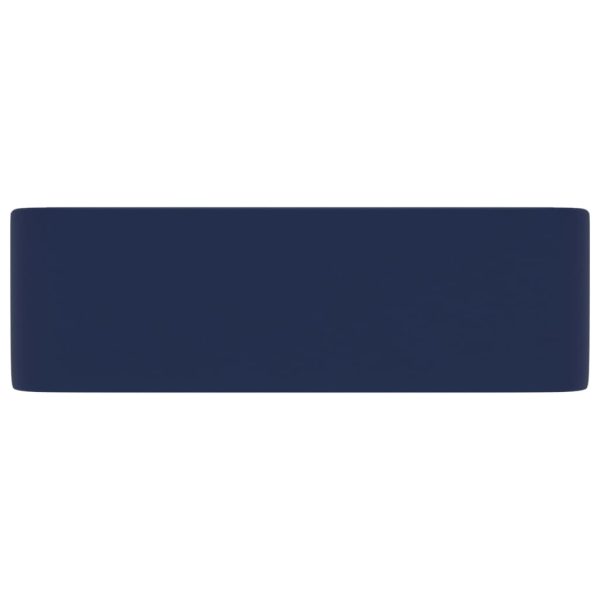 Lavandino Luxury Blu Scuro Opaco 41x30x12 Cm In Ceramica - Image 4