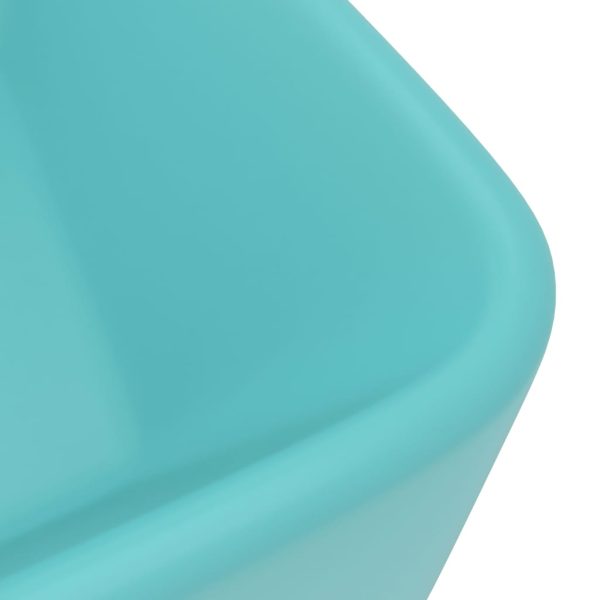 Lavandino Luxury Turchese Opaco 41x30x12 Cm In Ceramica - Image 5