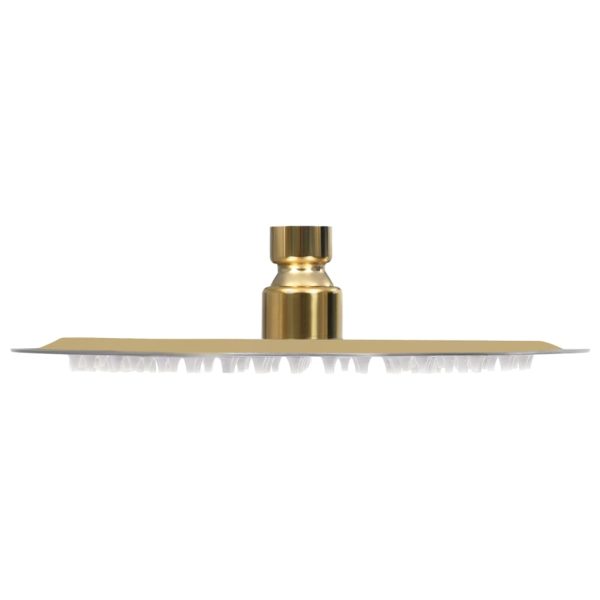 Testa Doccia A Pioggia In Acciaio Inox 20 Cm Rotonda Oro - Image 3