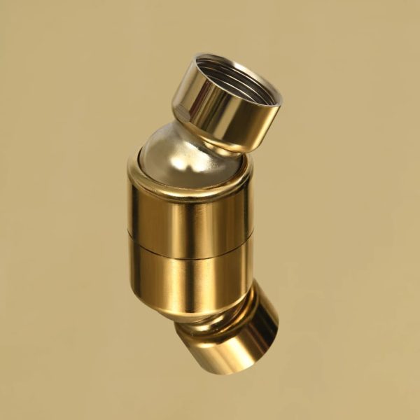 Testa Doccia A Pioggia In Acciaio Inox 20 Cm Rotonda Oro - Image 6