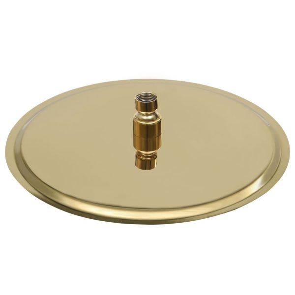Testa Doccia A Pioggia In Acciaio Inox 30 Cm Rotonda Oro - Image 3