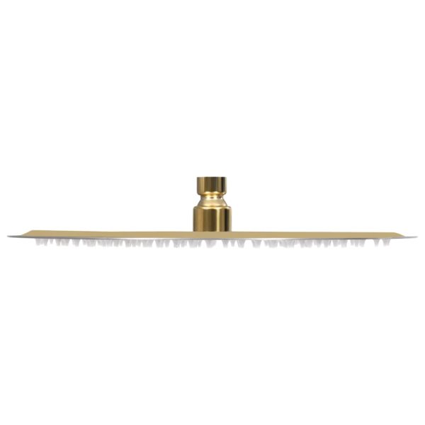 Testa Doccia A Pioggia In Acciaio Inox 30 Cm Rotonda Oro - Image 4