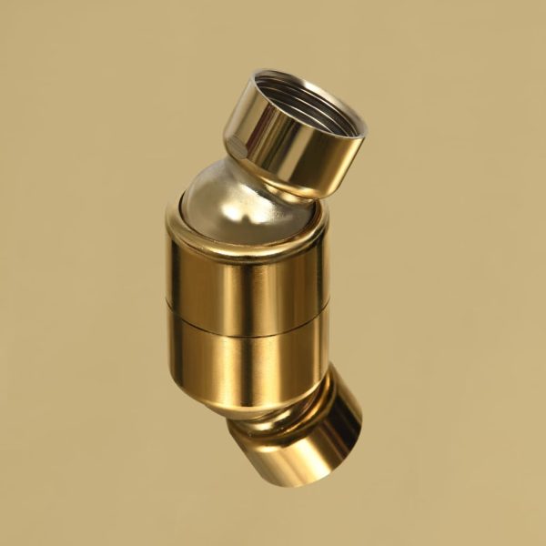 Testa Doccia A Pioggia In Acciaio Inox 30 Cm Rotonda Oro - Image 6