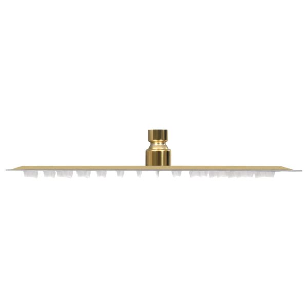 Testa Doccia A Pioggia In Acciaio Inox 30x30 Cm Quadrata Oro - Image 3