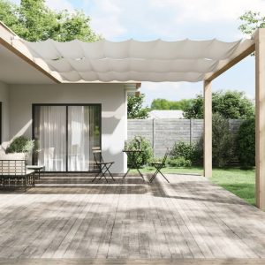 Paravento Verticale Bianco 180x800 Cm Tessuto Oxford