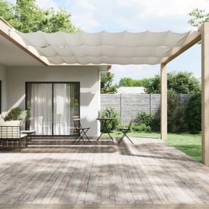 Paravento Verticale Bianco 180x1000 Cm Tessuto Oxford