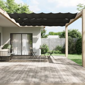 Paravento Verticale Antracite 180x800 Cm Tessuto Oxford