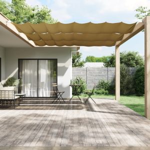 Paravento Verticale Beige 140x1000 Cm In Tessuto Oxford