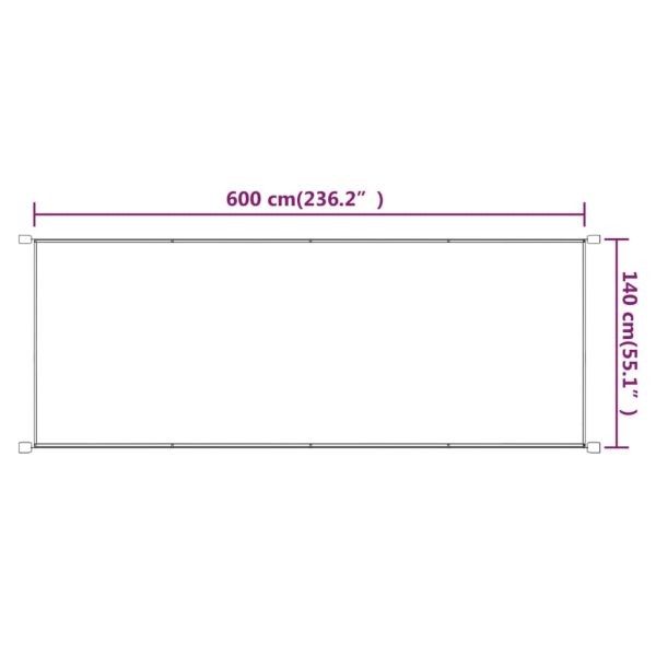 Paravento Verticale Grigio Talpa 140x600 Cm In Tessuto Oxford - Image 6