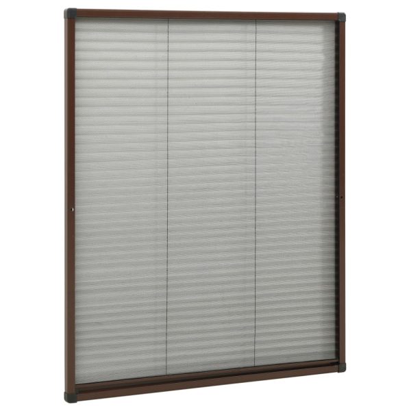 Zanzariera Plissettata Finestre In Alluminio Marrone 80x100 cm - Image 3