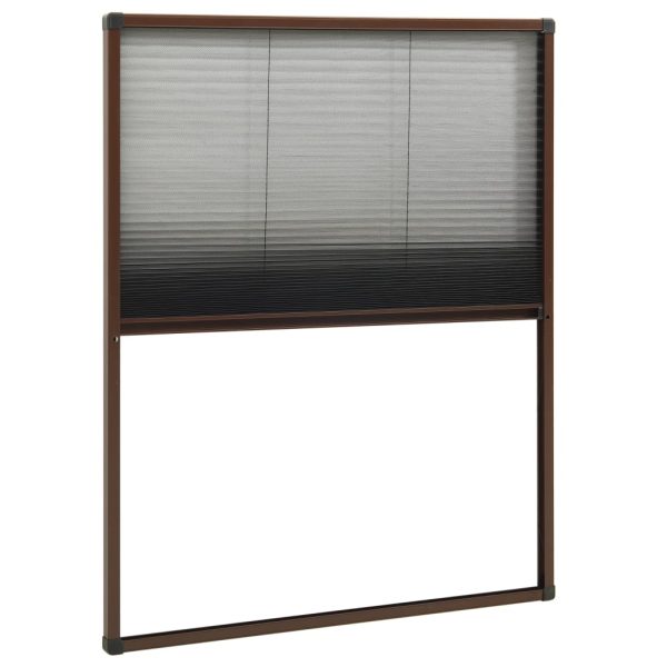 Zanzariera Plissettata Finestre In Alluminio Marrone 80x100 cm - Image 4