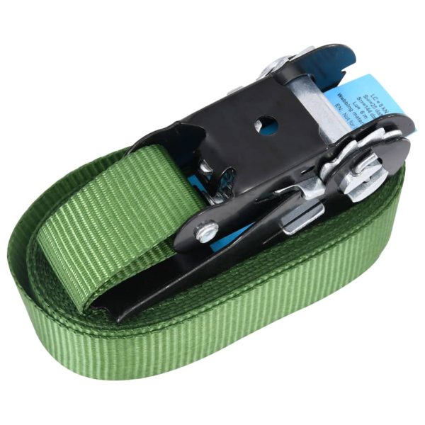 Cinghie D'ancoraggio A Cricchetto 20 Pz 800 Dan 6m Verde - Image 3
