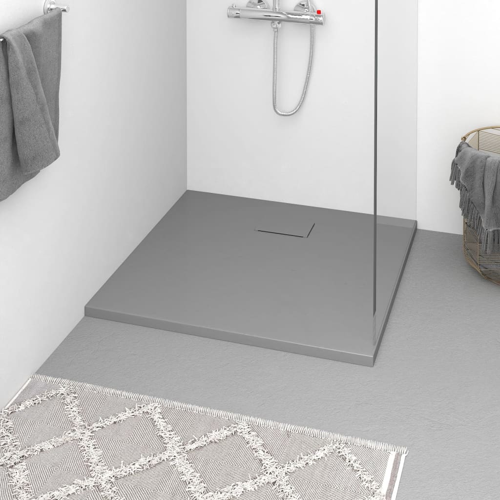 Piatto Doccia In Smc Grigio 90x80 cm