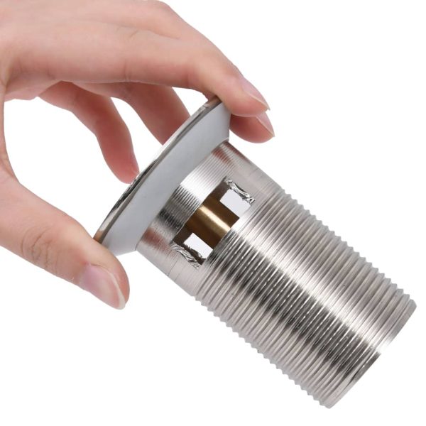 Scarico A Pressione Funzione Troppopieno Argento 6,4x6,4x9,1 cm - Image 5