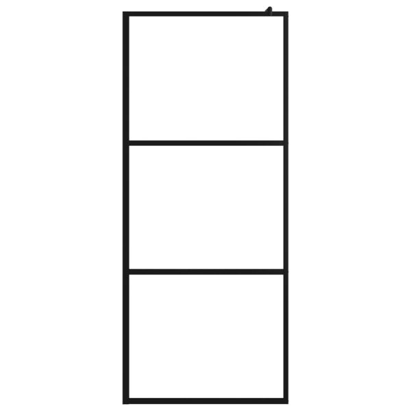 Parete Doccia WalK-In In Vetro Trasparente Esg Nera 100x195 cm - Image 3