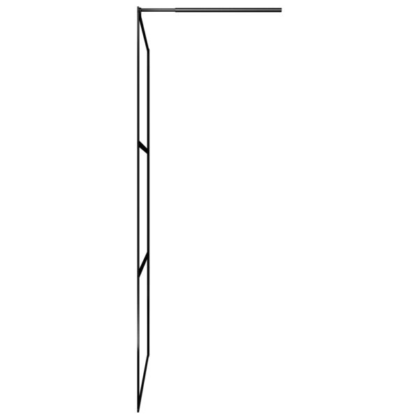 Parete Doccia WalK-In In Vetro Trasparente Esg Nera 100x195 cm - Image 4