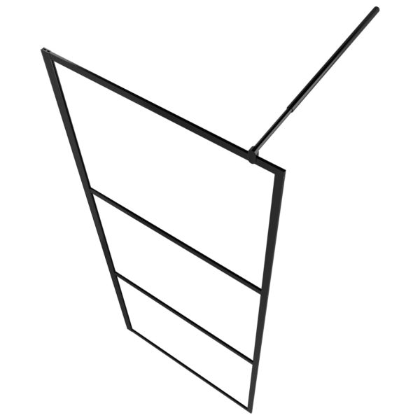 Parete Doccia WalK-In In Vetro Trasparente Esg Nera 100x195 cm - Image 5