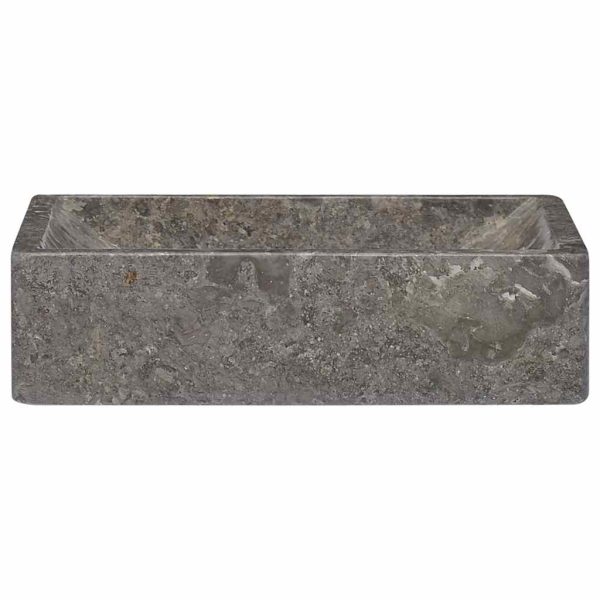 Lavello 45x30x12 Cm Marmo Lucido Grigio - Image 4