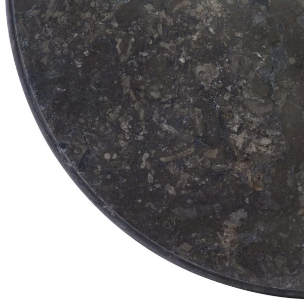 Piano Per Tavolo Nero Ø50x2,5 Cm In Marmo - Image 4