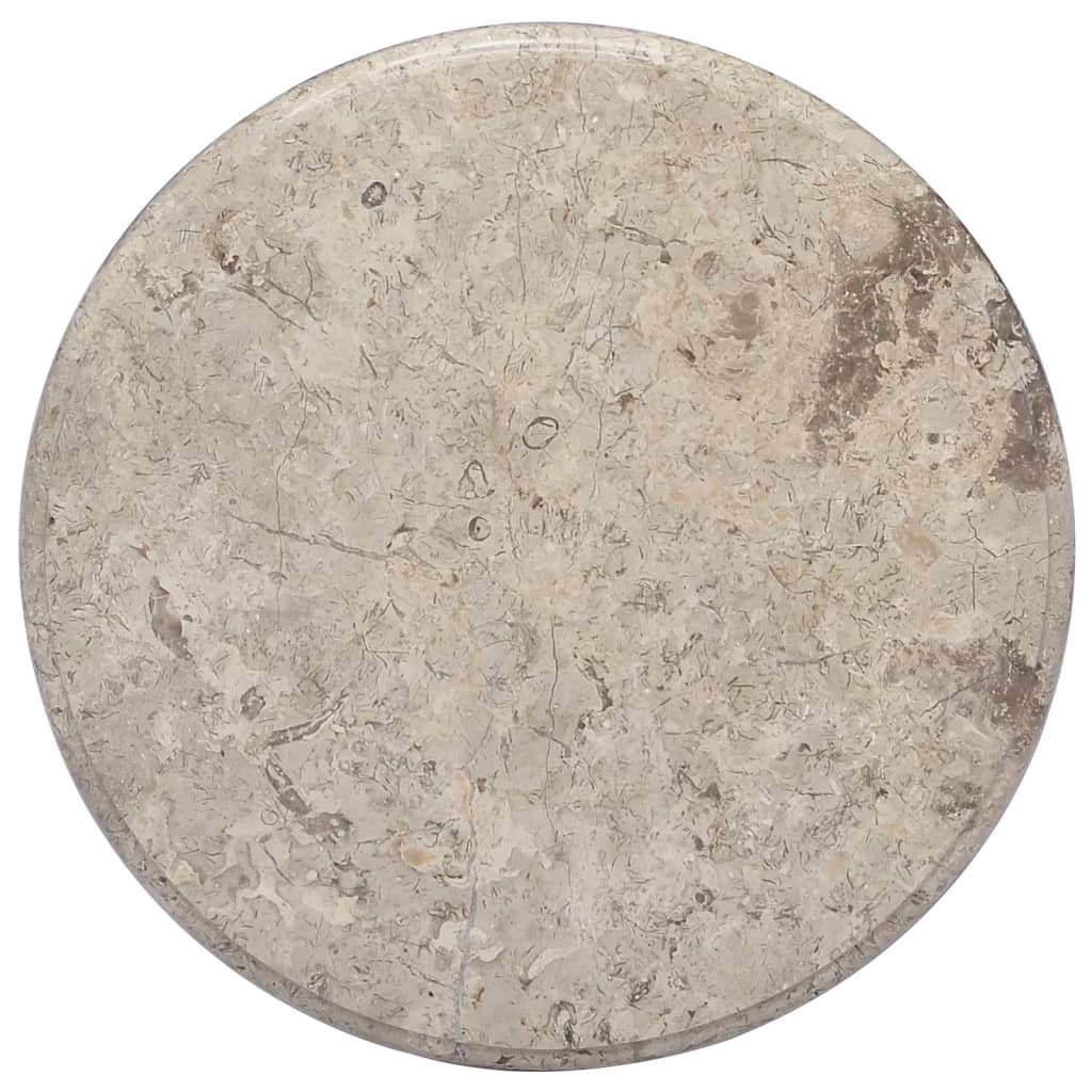 Piano Per Tavolo Grigio Ø50x2,5 Cm In Marmo