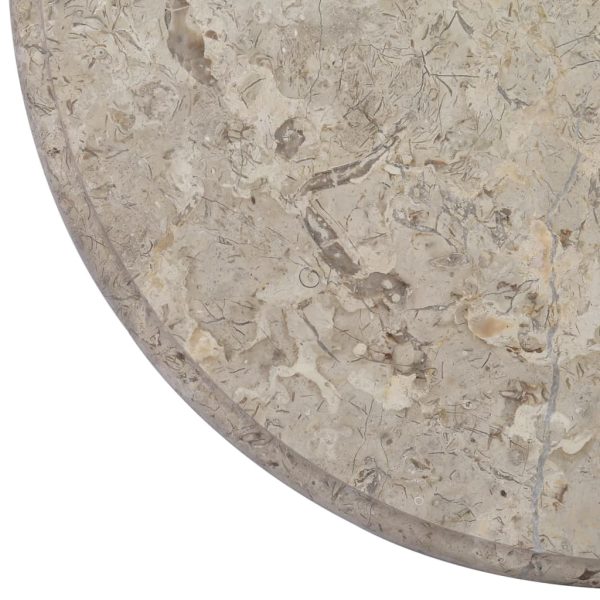 Piano Per Tavolo Grigio Ø50x2,5 Cm In Marmo - Image 4