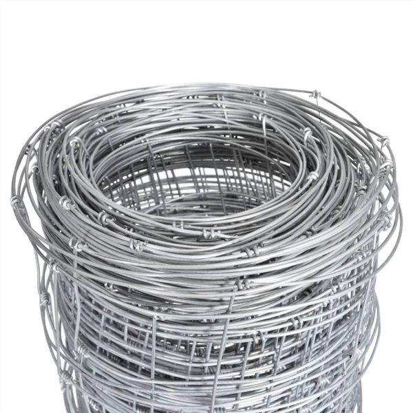 Recinzione Da Giardino In Acciaio Zincato 50x1,6 M Argento - Image 3