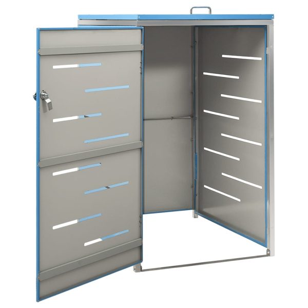 Copribidone Per Spazzatura Singolo 69x77,5x112,5cm Acciaio Inox - Image 4