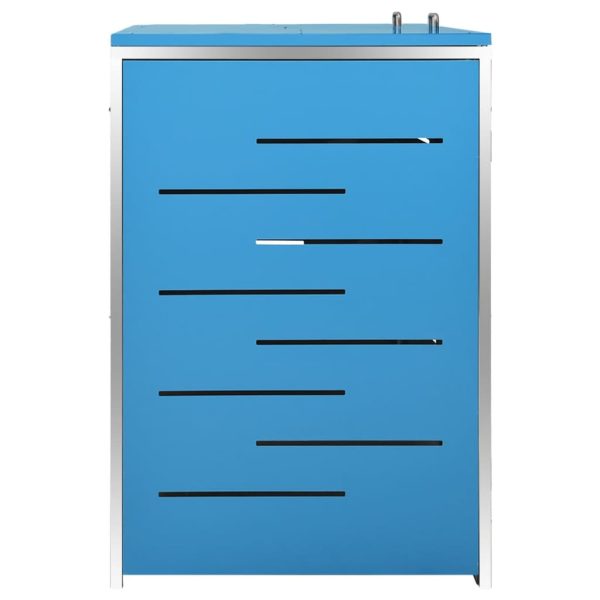 Copri Bidoni Pattumiera Doppia 138x77,5x112,5 Cm Acciaio Inox - Image 6