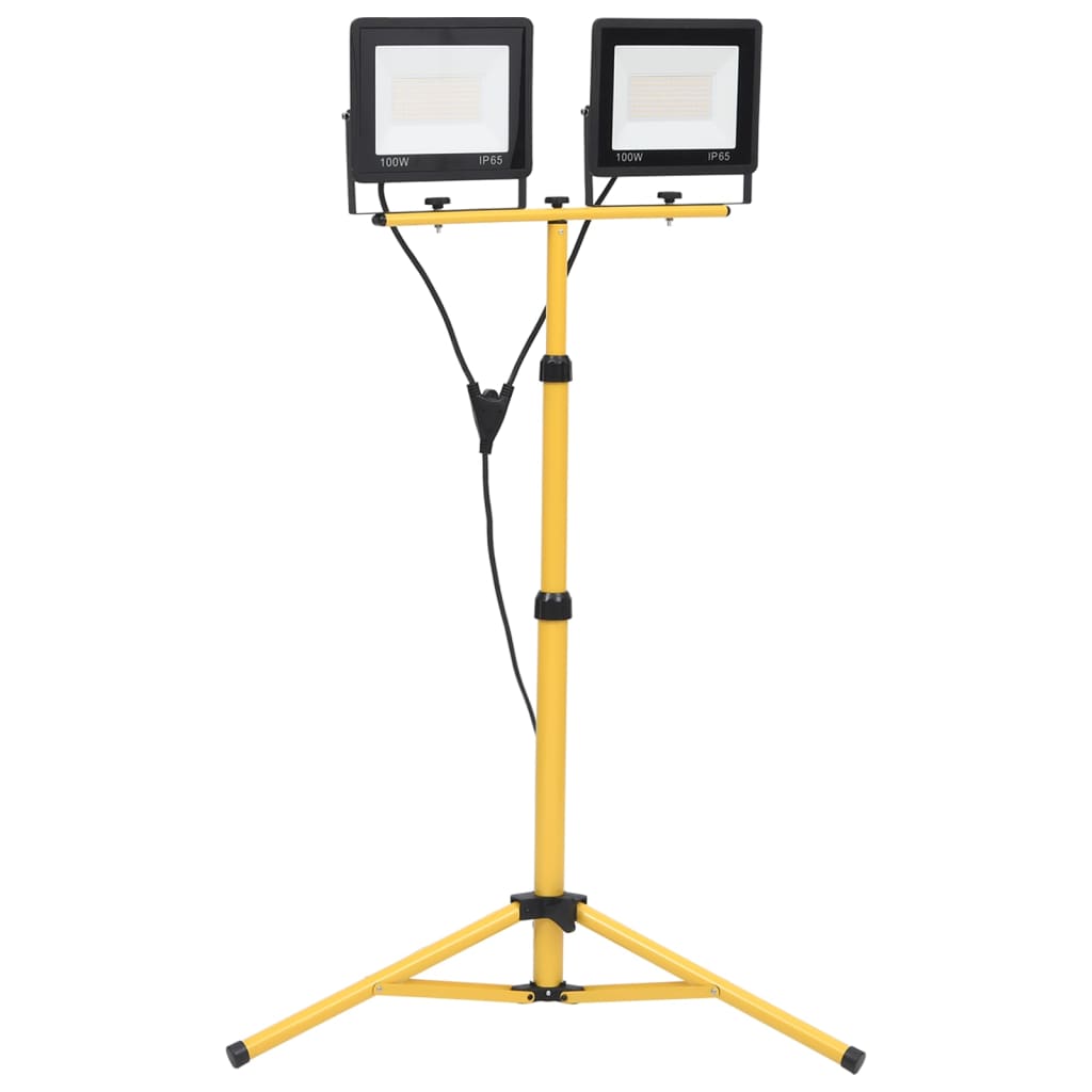 Faretto A Led Con Treppiede 2x100 W Bianco Caldo