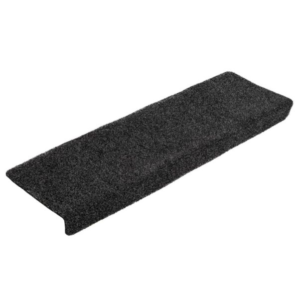 Tappetini Per Scale Tessuto Agugliato 5 Pz 65x21x4 Cm Neri - Image 3