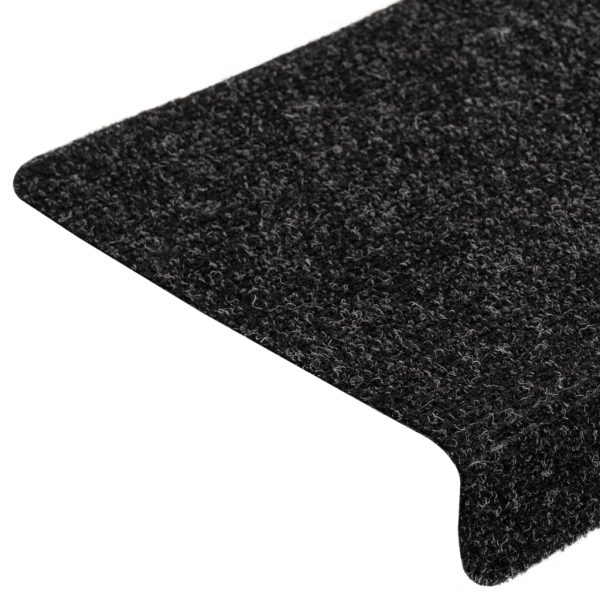 Tappetini Per Scale Tessuto Agugliato 5 Pz 65x21x4 Cm Neri - Image 6
