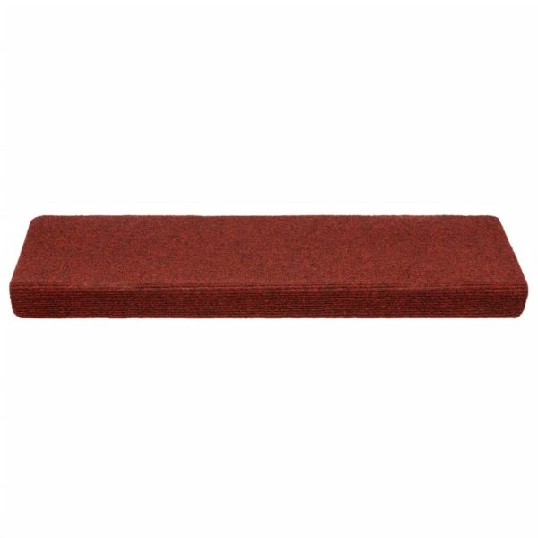 Tappetini Per Scale Tessuto Agugliato 10 Pz 65x21x4 Cm Bordeaux - Image 4