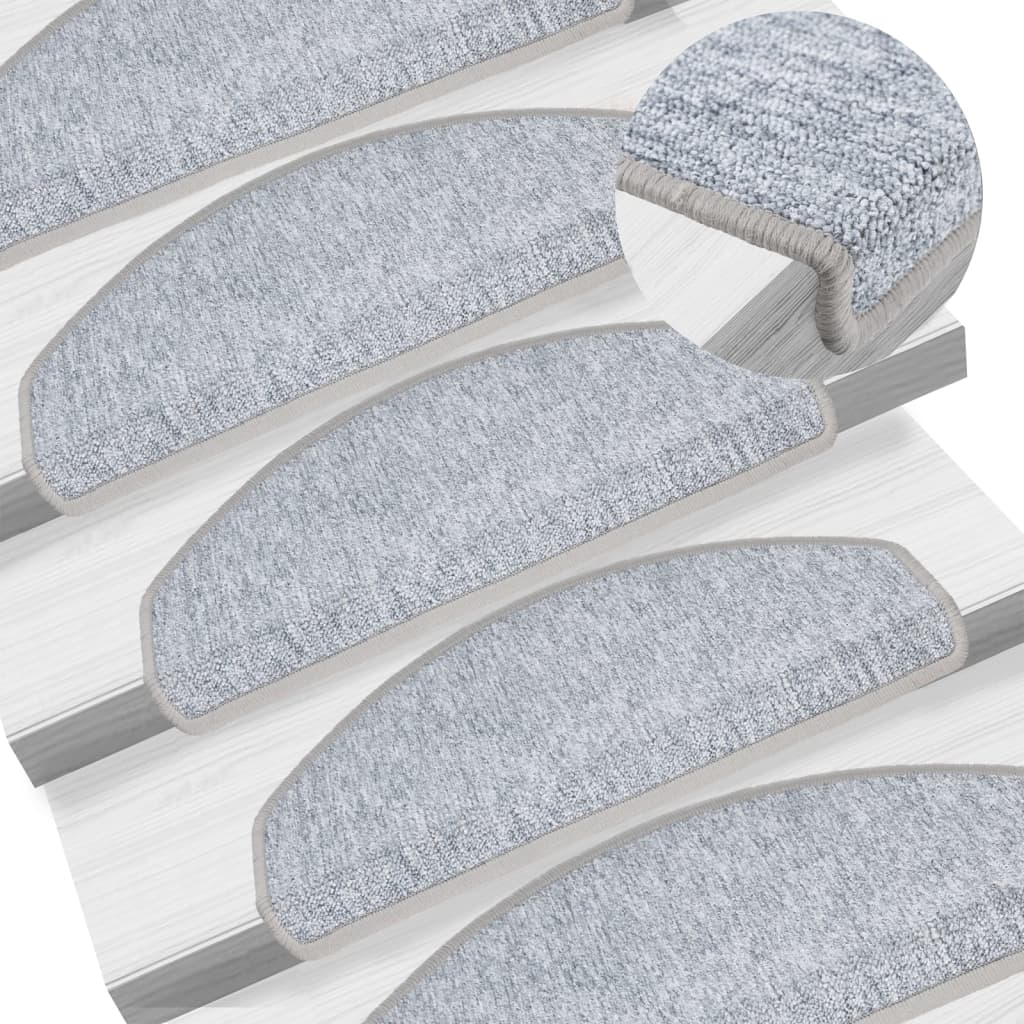 Tappetini Per Scale 10 Pz 65x24x4 Cm Grigio Chiaro